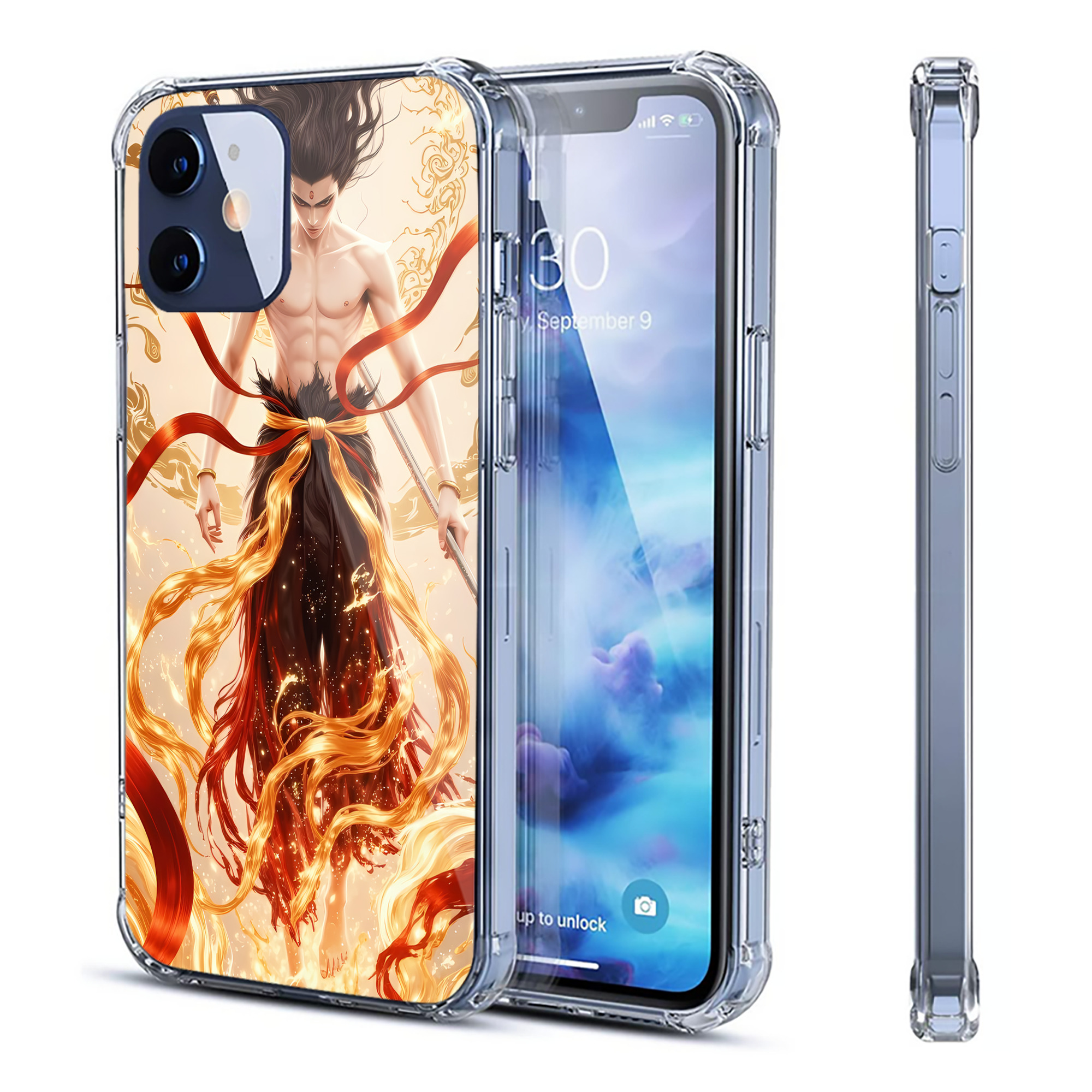（画像用） Ne Zha 2 ナタ 魔童の大暴れ 【iPhone 12シリーズ対応】透明スマホケース（クリアソフトケース）